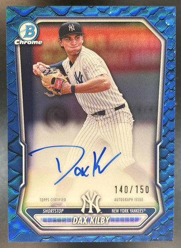 2026 bowman chrome dax kilby - chrome,